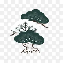 传统松树矢量素材