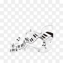 钢琴键盘爵士乐素材