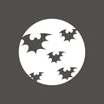 万圣节蝙蝠月球图标
