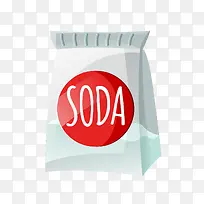 矢量手绘SODA面粉