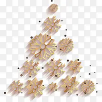 立体金色雪花装饰