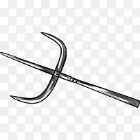 三叉刀剑矢量素材