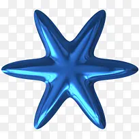 蓝色六角星气球