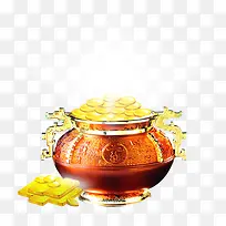 金币金罐子免抠素材