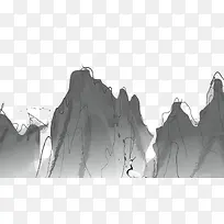 中国风水墨山水画展板