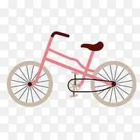 矢量卡通手绘全民健身日骑自行车