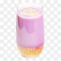 一大杯泡好的紫薯粉