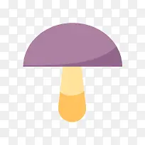 紫色蘑菇简笔绘画图