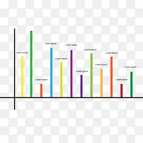 矢量ppt素材表格数据柱形图彩色