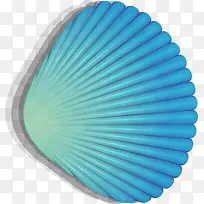 海洋生物蓝绿贝壳