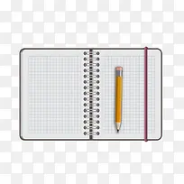 格子线条活页笔记本