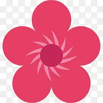 矢量图粉色的小花