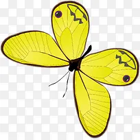 黄色卡通蝴蝶素材图