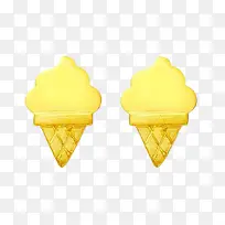 周大福冰淇淋黄金耳钉