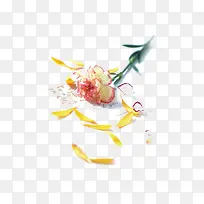 跌落的康乃馨花瓣