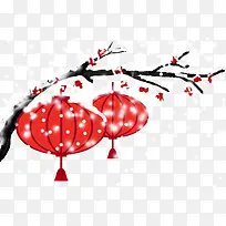 新春装饰红灯笼素材