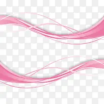 粉色波浪曲线矢量图