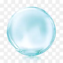 半透明蓝色泡泡水珠