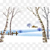 2017装饰图案冬日雪景