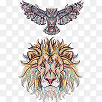 精美动物插画矢量