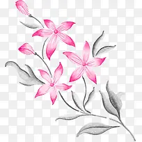 水彩花朵装饰免抠图