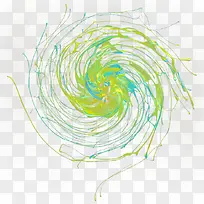 绿色创意旋转泼墨