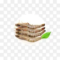 产品实物四只青虾冰虾