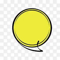 黄色圆形对话框