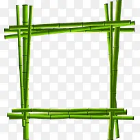 绿色竹节边框