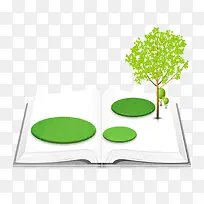 书本上的绿树