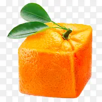 创意正方形的橙子