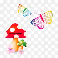 儿童节蘑菇装饰图案素材