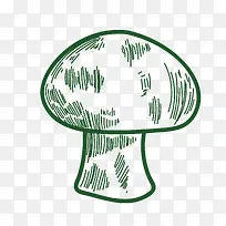 质感蘑菇手绘素材图案