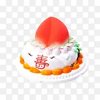大红寿桃蛋糕