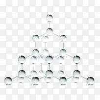 透明化学分子结构矢量素材