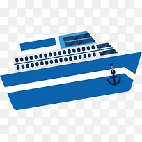 蓝色交通工具轮船旅游旅行设计素