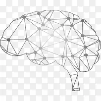 灰色渐变大脑网络结构