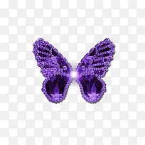 紫色蝴蝶高贵典雅水晶配饰