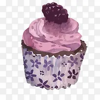 矢量蓝莓蛋糕