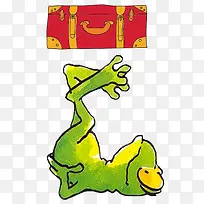 彩色可爱装饰浪漫旅行青蛙设计图