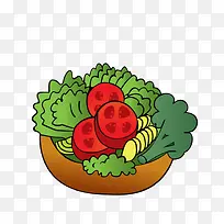 一盘子蔬菜