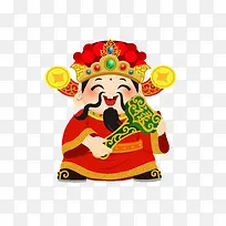 中国风春节财神爷形象元素