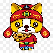 中国风送財小狗免抠图