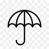 黑色手绘的雨伞设计