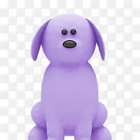 紫色小狗玩具
