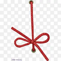 红色绳子蝴蝶结绳子
