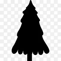 圣诞黑色松树图片