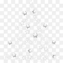 银色星星圣诞树
