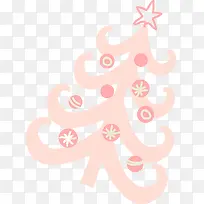 圣诞节粉色圣诞树
