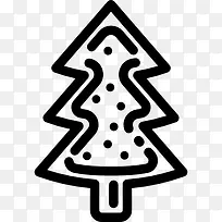 圣诞树形状的饼干图标